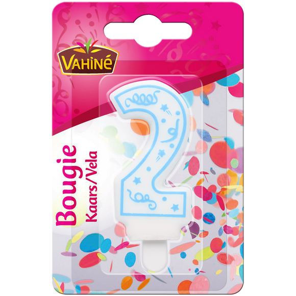 Bougies d'anniversaire chiffre n°2 VAHINE