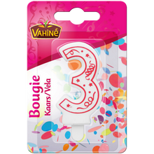 Bougies d'anniversaire chiffre n°3 VAHINE