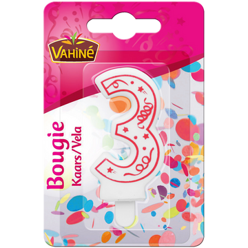 Bougies d'anniversaire chiffre n°3 VAHINE