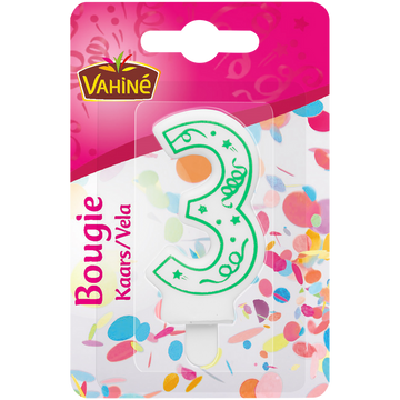 Bougies d'anniversaire chiffre n°3 VAHINE
