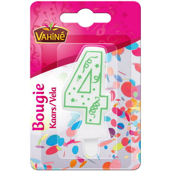 Bougies d'anniversaire chiffre n°4 VAHINE