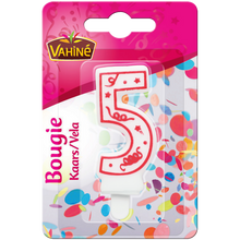 Bougies d'anniversaire chiffre n°5 VAHINE