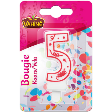 Bougies d'anniversaire chiffre n°5 VAHINE