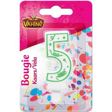 Bougies d'anniversaire chiffre n°5 VAHINE