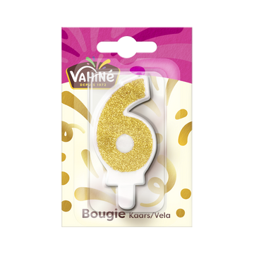 Bougies d'anniversaire chiffre n°6 VAHINE