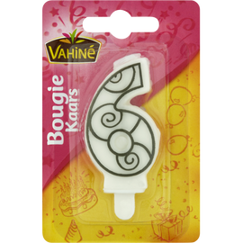 Bougies d'anniversaire chiffre n°6 VAHINE
