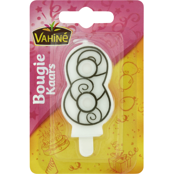 Bougies d'anniversaire chiffre n°8 VAHINE