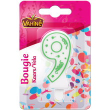 Bougies d'anniversaire chiffre n°9 VAHINE