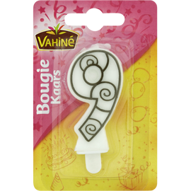 Bougies d'anniversaire chiffre n°9 VAHINE