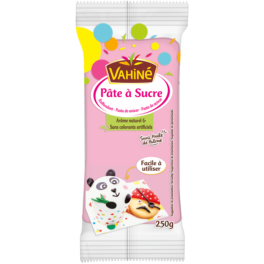 Pâte à sucre rose VAHINE, sachet de 250g