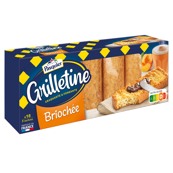 Tartines grillées briochées Grilletine PASQUIER - Paquet de  255g