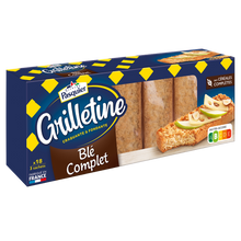 Tartines de pain grillé grillées Blé complet Grilletine PASQUIER - Paquet de242g