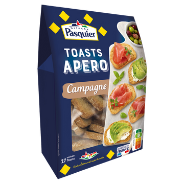 Toasts de pain grillé  PASQUIER - Paquet de  100g