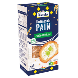 Tartines de pain aux multi-céréales PASQUIER x24tr.240g