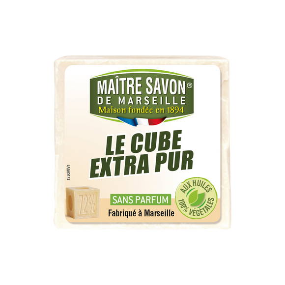 Savon de Marseille traditionnel pur blanc MAÎTRE SAVON DE MARSEILLE, 300g