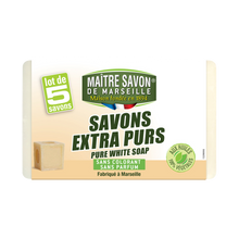 Savon de Marseille traditionnel pur blanc MAÎTRE SAVON DE MARSEILLE, 5x100g