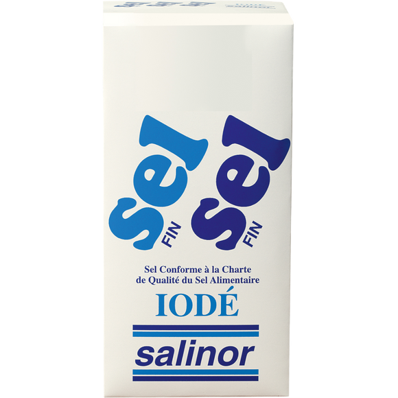 Sel fin iodé SALINOR, boîte de 1kg