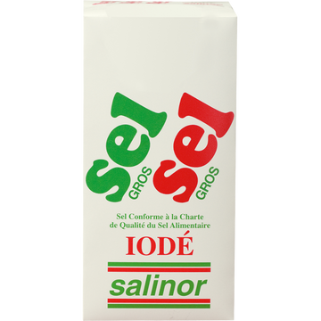 Gros sel salinor etui , carton de 1kg