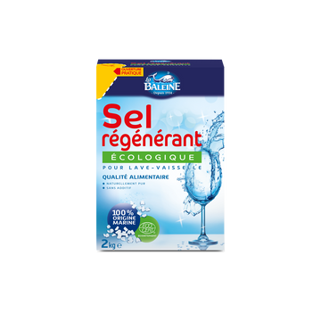 Sel régénérant écologique LA BALEINE, étui carton 2kg