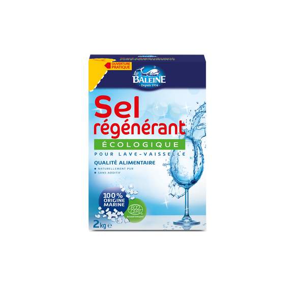 Sel régénérant écologique LA BALEINE, étui carton 2kg