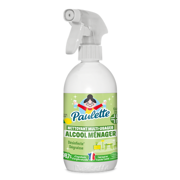 Alcool ménager multi-surface parfum citron PAULETTE - Spray 500ml