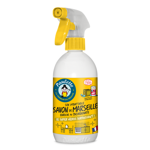 Nettoyant ménager au savon de Marseille et bicarbonate PAULETTE -  Spray 500ml