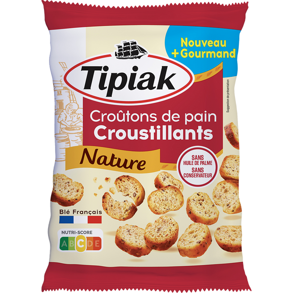 Croûtons nature TIPIAK, sachet de 75g