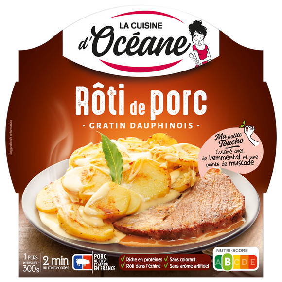 Rôti de porc et gratin dauphinois LA CUISINE D'OCEANE, 300g