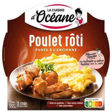 Poulet rôti et sa purée à l'ancienne LA CUISINE D'OCEANE, 300g