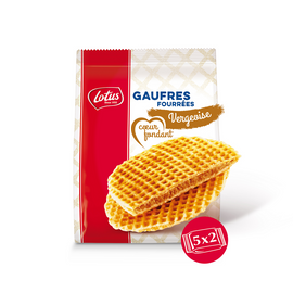 Gaufre coeur fondant vergeoise Lotus - 5 sachets de 2 - Le paquet de 310g