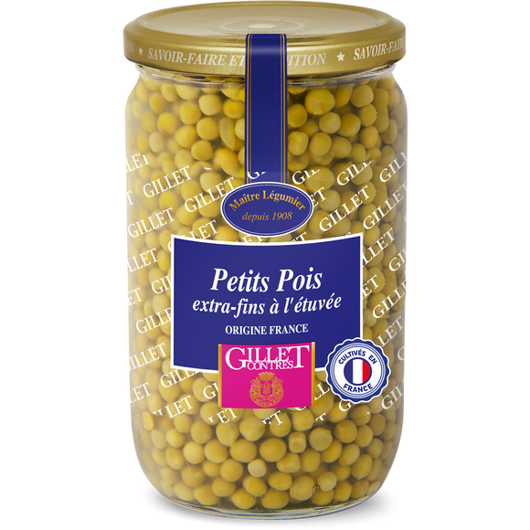 Petits pois extra fins GILLET CONTRES - Bocal 445g
