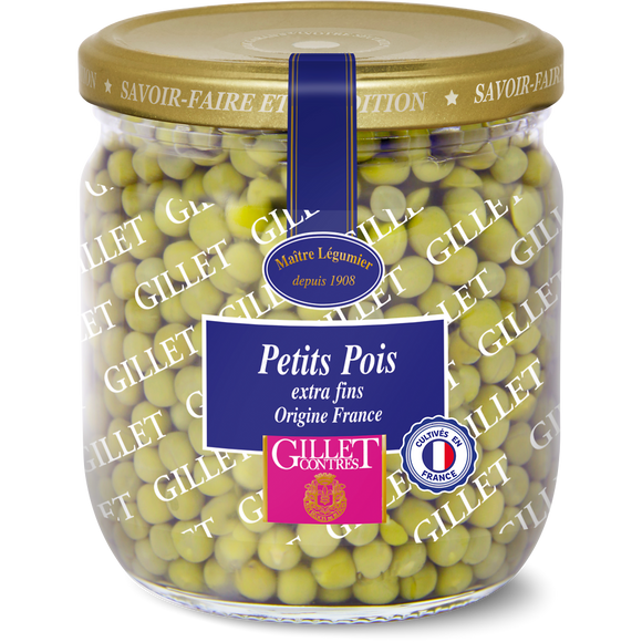 Petits pois extra fins GILLET CONTRES - Bocal 275g