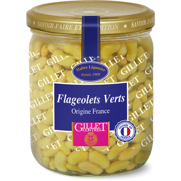 Flageolets verts extra fins GILLET CONTRES - Bocal 260g