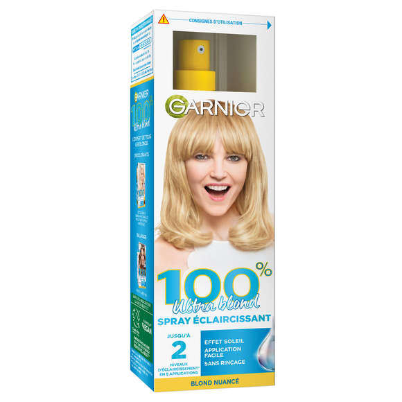 Spray éclaircissant blond cristal soleil 100% BLOND GARNIER - 125ml