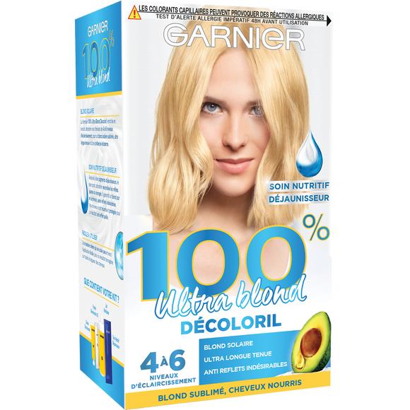 Shampoing décolorant éclaircissant 100% ultra blond GARNIER