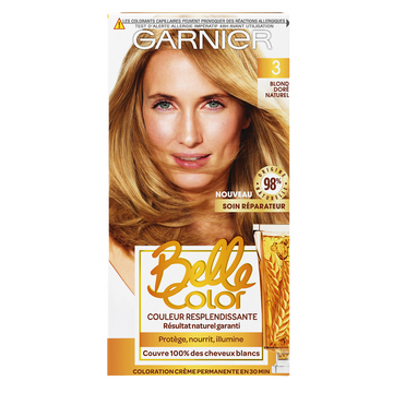 Coloration permanente blond doré n°3 BELLE COLOR