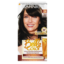 Coloration cheveux n°24 châtain foncé permanente belle color GARNIER