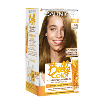 Coloration permanente blond foncé doré n°63 BELLE COLOR