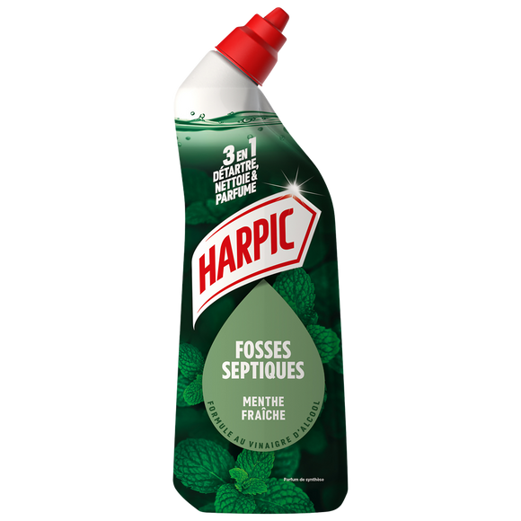 Gel WC fosse septiques menthe fraîche HARPIC flacon 750ml