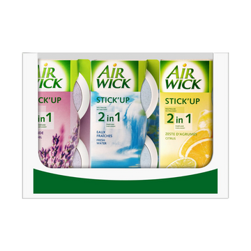 Stick Up parfum lavande ou zeste d'agrumes ou eaux fraiches AIR WICK