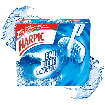 Bloc cuvette Eau Bleue HARPIC, 2 blocs