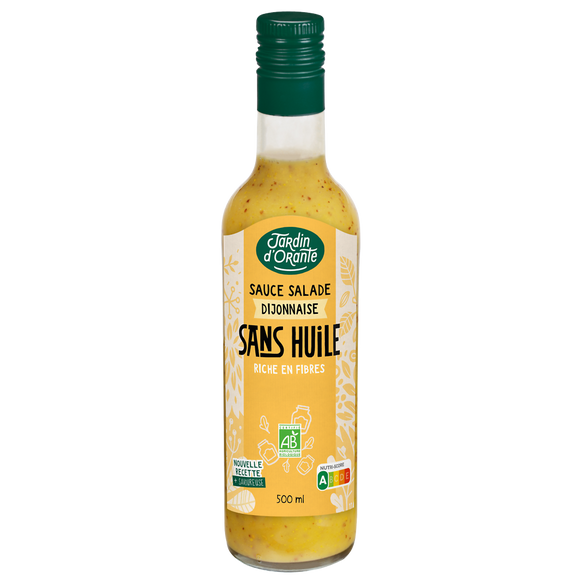 Sauce salade bio sans huile Dijonnaise JARDIN D'ORANTE, Bouteille 50cL