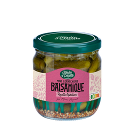Cornichons balsamique LE JARDIN D'ORANTE, bocal de 37cl, 185g