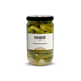 Cornichons français au vinaigre et échalote HUGO 72cl 360g