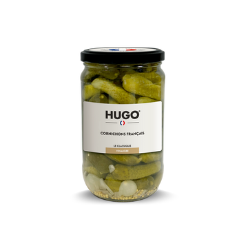 Cornichons français au vinaigre et échalote HUGO 72cl 360g