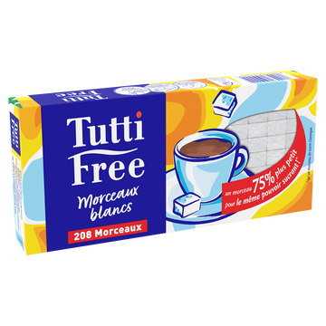 Sucre blanc en petits morceaux TUTTI-FREE, 290g
