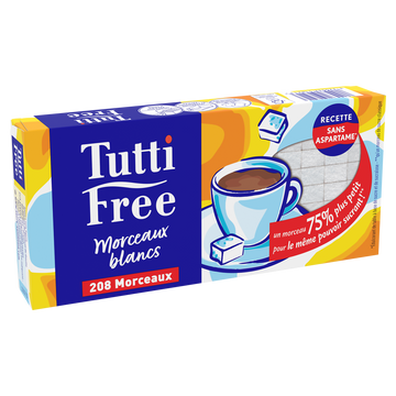 Sucre blanc petits morceaux TUTTI FREE, 290g