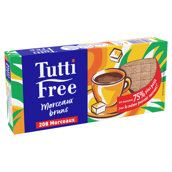 Sucre brun en petits morceaux TUTTI-FREE, 290g