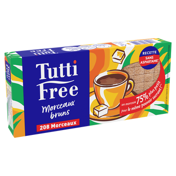 Sucre brun petits morceaux TUTTI FREE, 290g