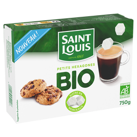 Sucre morceaux Petits Hexagones betterave bio SAINT LOUIS, 750G